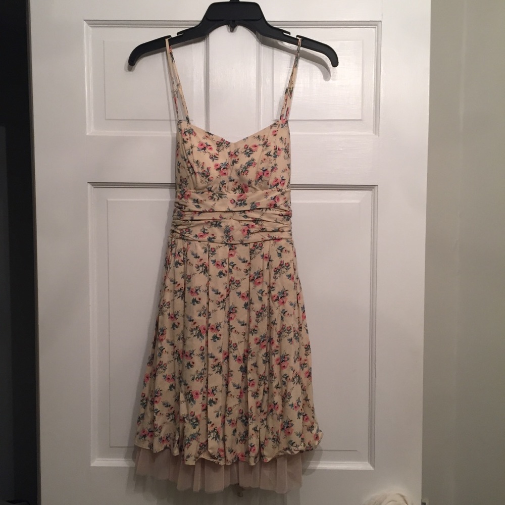 Fit and Flare Floral and Tulle Dress